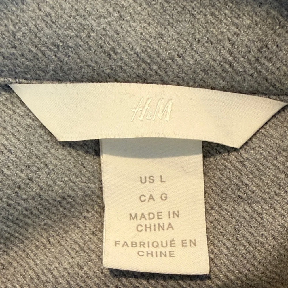 H&M Light Grey Shacket L - Picture 7 of 8